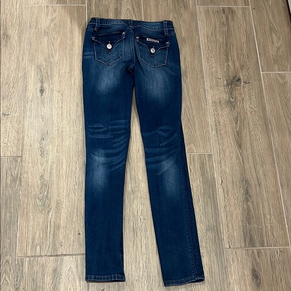 Hudson Jeans Girls Blue Skinny Fit Denim Slight Distressed Stretchy Slim Vintage - Picture 10 of 12